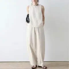 カーブパンツ ワイドパンツ