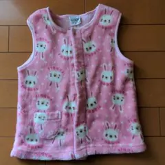 RED WOOD ウサギ柄フリース ベスト