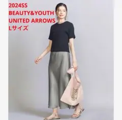 ほぼ新品＊BEAUTY&YOUTH UNITED ARROWSサテンスカートLⅰ