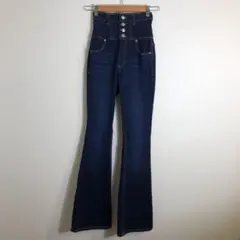 ヴィンテージ デニム ハイウエスト フレアパンツ