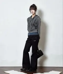 ason アズオン TINA TWILL PANTS BLACK 新品未使用 S