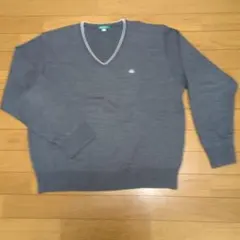 UNITED COLORS OF BENETTON グレー Vネック 3L