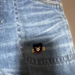 クマ刺繍デニムパンツ