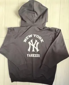 新品　 Lサイズ　MLB ヤンキース　裏起毛パーカー　黒