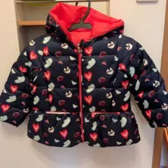 ハート柄フード付きアウター