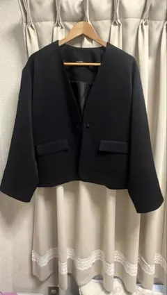 オケージョン　セレモニージァケット スタジオクリップ　大きいサイズ　黒　used