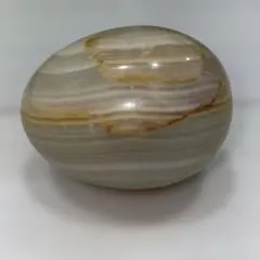 【詳細不明】オニキス？　卵型置物　エッグ型