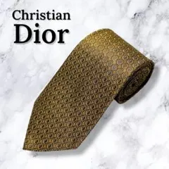 【極美品】Christian Dior ネクタイ ゴールド 総柄 シルク100%