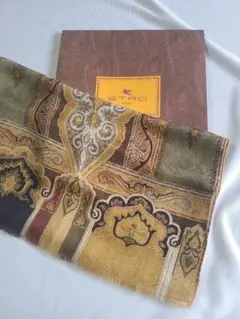 ETRO エトロ ペイズリー柄 シルク ストール ショール スカーフ