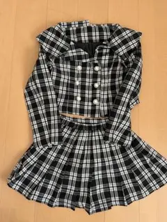 チェック柄スカートセットアップ Sサイズ
