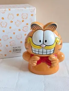 ガーフィールド　貯金箱　フェイスバンク　陶器製　マリモクラフト