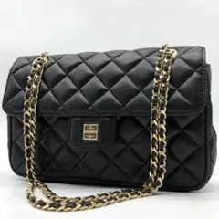美品✨ ジバンシー ショルダーバッグ 黒 チェーン 4G キルティング レザー