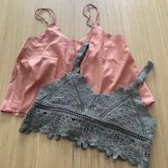 レース キャミソール　ビスチェ 重ね着