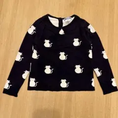 jacadi ネコ柄ニット　110cm