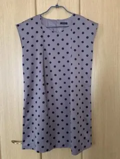 a.v.v ドット柄ワンピース ブラウン