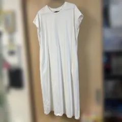 UNIQLO カットソーロングワンピース XXL ホワイト