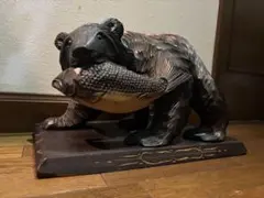 大迫力】木彫り フクロウ 置物 つがい（2羽） 高さ43cm 縁起物 梟