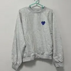 グレー スウェット ハート刺繍 Fサイズ