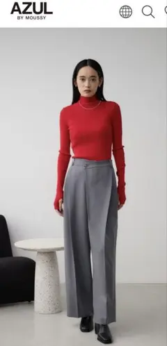 AZUL ラップワイドパンツ　グレー　フリーサイズ　タグ付き新品