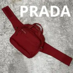 PRADA プラダ ボディバッグ ウエストポーチ レッド