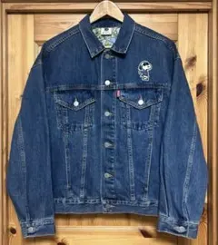 GU×PEANUTS（70Years）コラボ スヌーピーデニムジャケット［L］