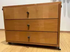 【廃番】無印良品／MUJI ユニットシェルフ 引き出し3段 タモ材