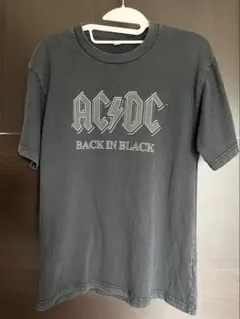 GU AC/DC ウォッシュド グラフィックTシャツ Sサイズ グレー