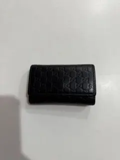 キーケース ブラック レザー GG グッチシマ