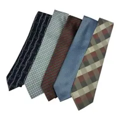 ⭐️378-ネクタイ　スーツ小物　メンズ　様々なブランド　5点セット