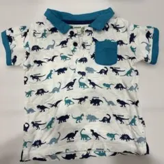 motherways 恐竜柄 ポロシャツ 90 マザウェイズ