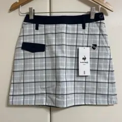 ルコックスポルティフ　スカート チェック柄 ウエストゴム インナースパッツ　S