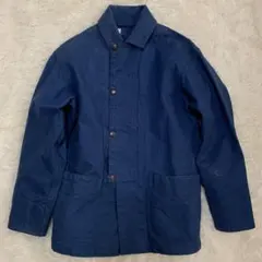 TALSA ネイビー カバーオール ボタン付き　ダック地