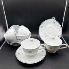 未使用 ノリタケ カップ&ソーサー チンツ 果物柄 5客セット 1535 N印