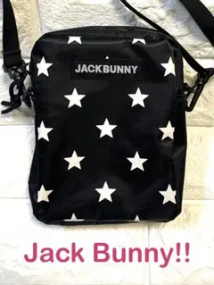 JACKBUNNYジャックバニー 星柄ショルダーバッグ ブラック