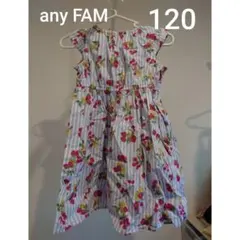 any FAM フルーツ柄 ノースリーブワンピース 120
