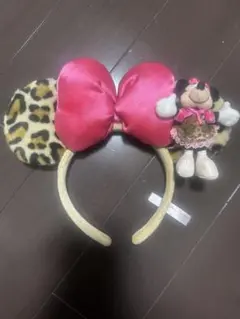 ディズニー　ミニーヒョウ柄カチューシャ