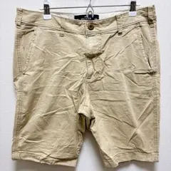 ホリスター 無地 ショートパンツ ストレート w32 浅茶 綿 夏のレジャーのサムネイル
