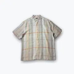 00s Cubavera / 100% Linen Check Shirt L