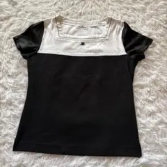 Courreges レディース 半袖Tシャツ L バイカラー コットン イトキン