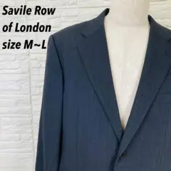 Savile Row テーラードジャケット イタリア製生地 濃紺 ストライプのサムネイル