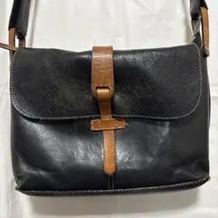 レザー ブラック ショルダーバッグ本革 LILY madeinJapan