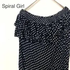 SPIRALGIRL チューブトップ サロペット オールインワン 水玉 ドット