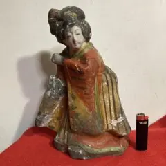 美術鋳物 能人形 置物 猩々 しょうじょう 須賀木仙作 銘 無病息災
