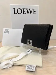極美品】LOEWE ロエベ アナグラム ビジネスカードホルダー シルバー