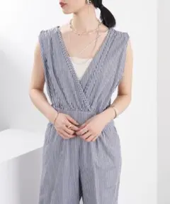新品未使用 SHENERY シーナリー ストライプカシュクールサロペットのサムネイル