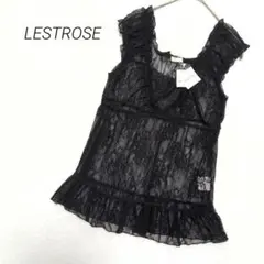 【タグ付き美品】レストローズ レディーストップス タンクトップ レース 透け感のサムネイル