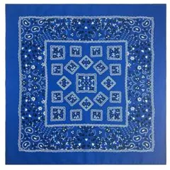 ヴィンテージ バンダナ 青 アメリカ 古着 ハンカチ