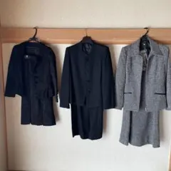ブラックスーツセット（ジャケット・スカート）3点まとめ売り