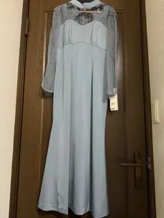 Lily Brown 刺繍チュールサテンワンピース