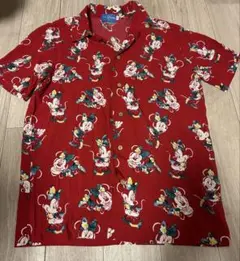 Ｍサイズ　ディズニー　ミニー　アロハ　シャツ　赤　Ｍ　tdl tシャツのサムネイル